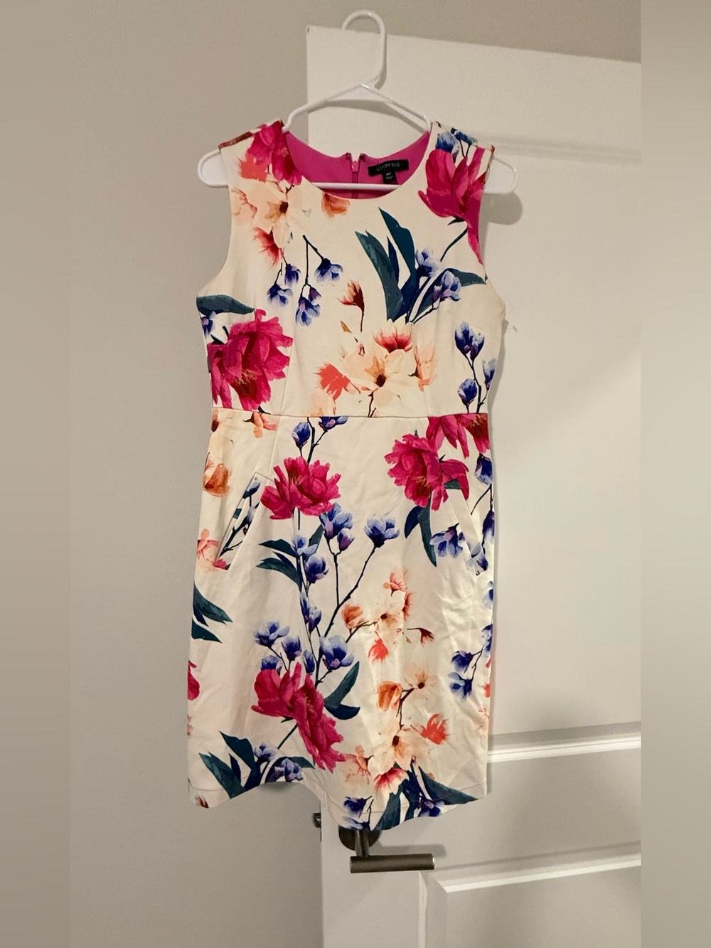 Lands' End Floral Sleeveless Sheath Dress with Pockets🧡 - Picture 3 of 9